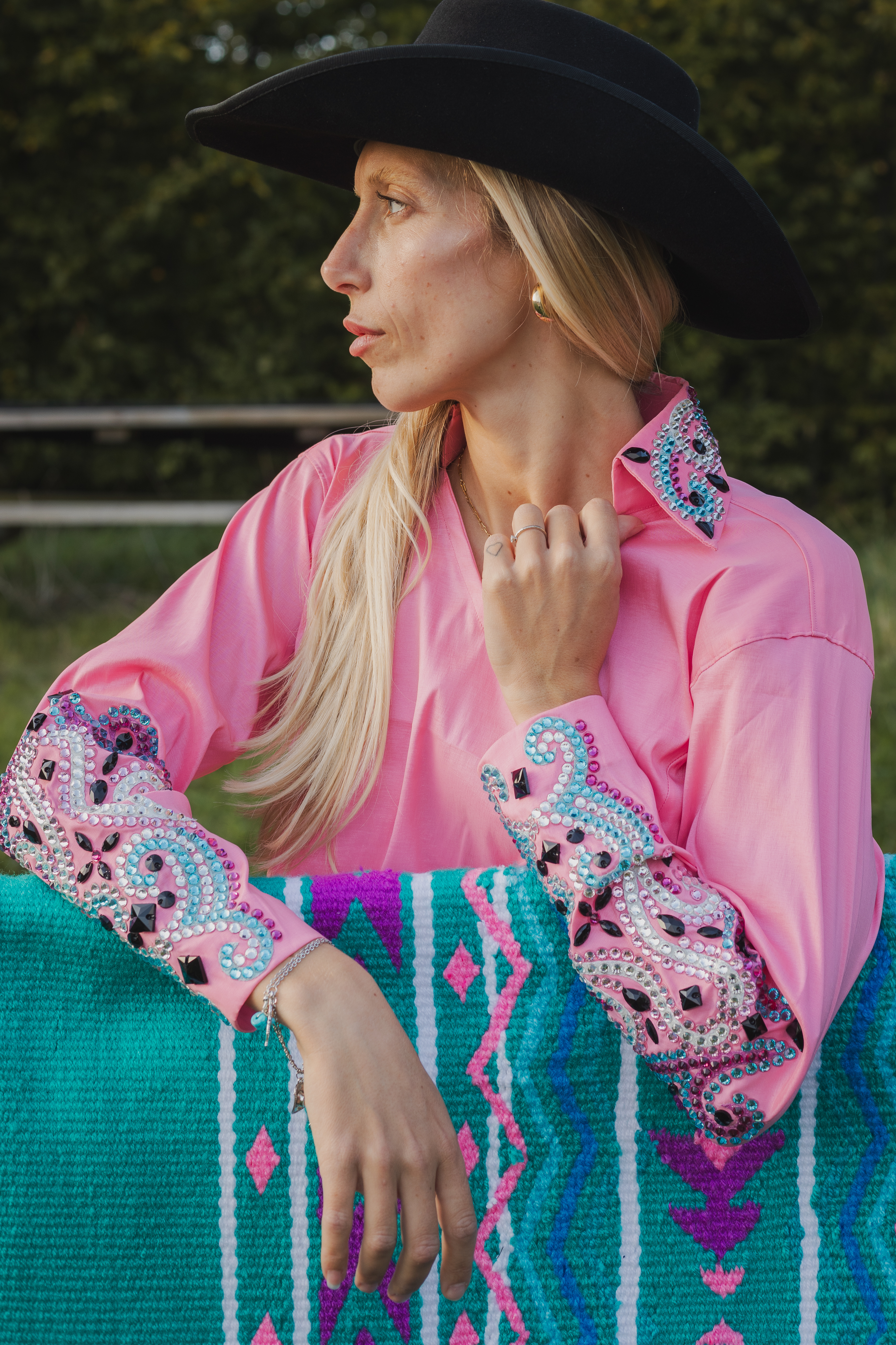 Kenedi pink shirt — Western Show Ready